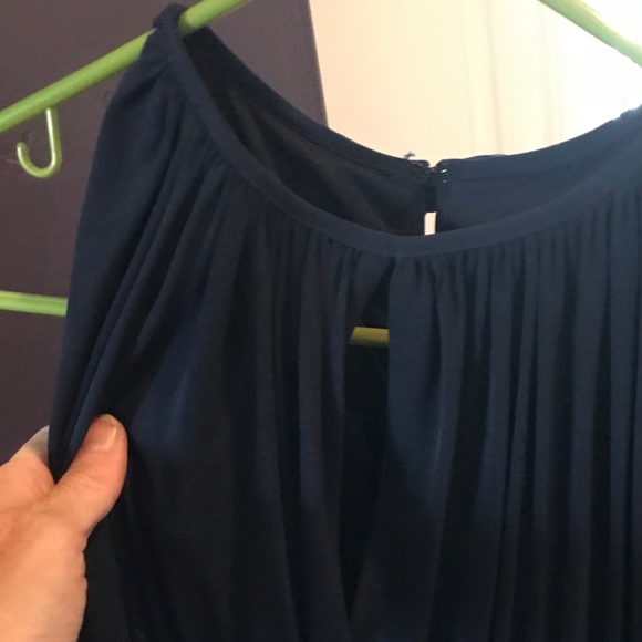 Blue dress with keyhole top and sequins belt - Picture 2 of 2